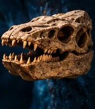 Fossil skull of Ambulocetus natans